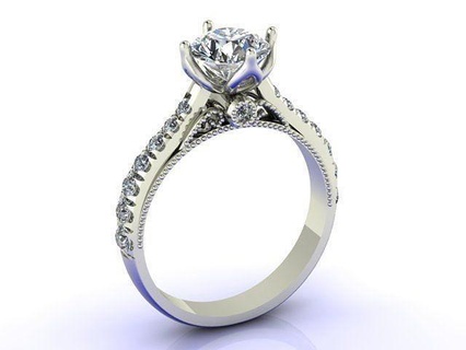 Engagement Ring Schmuck Ringe Gold Diamant druckbar Silber Juwel Hochzeit 3d print model - Mito3D