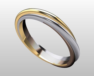 compromiso anillo oro joyería joya plata imprimible diamante Boda libra esterlina Moda platino collar enganchar brillante blanco belleza anillos 3d print model - Mito3D