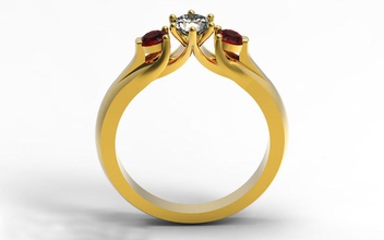 nişan yüzüğü takı yüzük engagementring 3ddesign rhinogold 3d print model - Mito3D