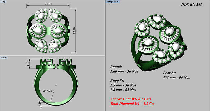 noivado anel ouro joalheria moça ladisring argolas 3D print model - Mito3D