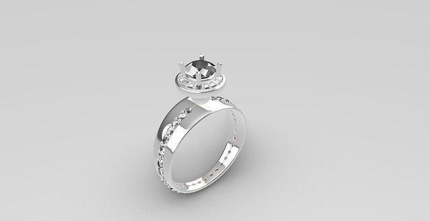 Fidanzamento squillare gioielleria diamante nozze moda anelli 3d print model - Mito3D