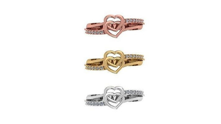 engagement bague bijoux or imprimable diamant argent mariage gemme mode platine beauté anneaux brillant 3d print model - Mito3D