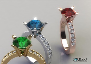 engagement ring hochzeit juwel diamant schmuck damen mode gold silber wertvoll schmuckherausforderung ringe 3d print model - Mito3D