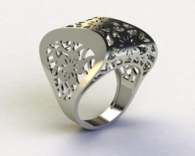 Engagement ring3 Schmuck Ring druckbar Gold Silber Platin Mode Sterling drucken Ringe 3d print model - Mito3D