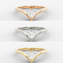 noivado anel platina Casamento joalheria ouro precioso imprimível diamante gema prototipagem moda brilhando brilhante prata elegante luxo argolas 3d print model - Mito3D