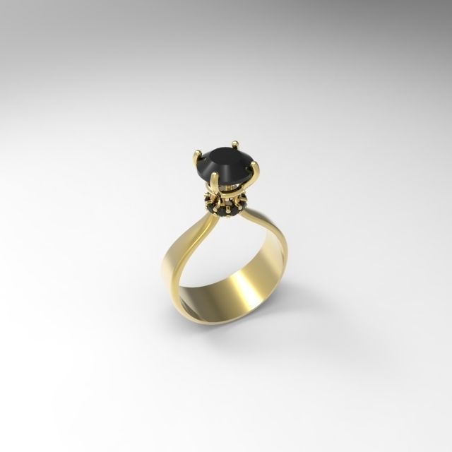 engagement ring Schmuck gem diamond gold fein Ringe 3D print model - Mito3D