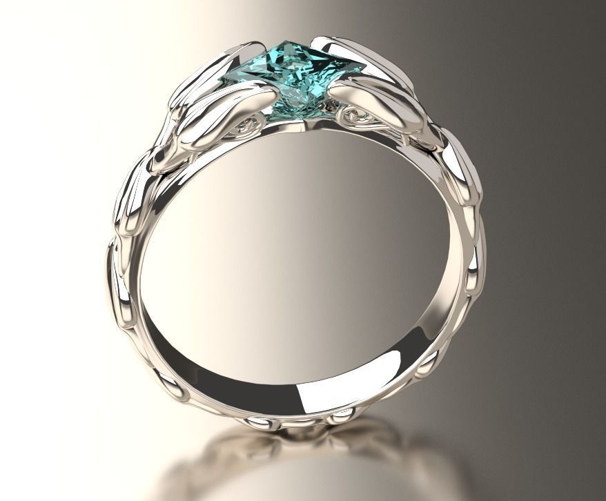 engagement bague bijoux défi diamant platine précieux mariage saphir rubis améthyste or anneaux 3D print model - Mito3D