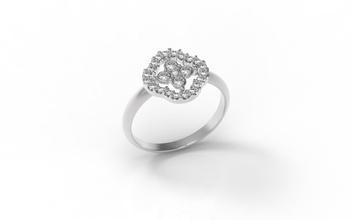 fidanzamento squillare gioielleria oro diamante nozze stampabile moda anelli 3d print model - Mito3D