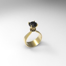 engagement ring Schmuck gem diamond gold fein Ringe 3d print model - Mito3D