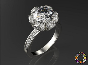 nişan yüzüğü takı yüzük altın platin Gümüş elmas moda mücevher stil stl cad tasarım düğün yazdırılabilir gem güzellik desen prototipleme prototip baskı ekleri değiştirilebilir fbx 3d print model - Mito3D