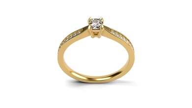 engagement ring Schmuck Ringe solitaire Hochzeit diamond 3d print model - Mito3D