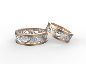 bague de fiançailles bijoux les anneaux or diamants anneau mode imprimable l'engagement l'anneau en diamant 3d print model - Mito3D