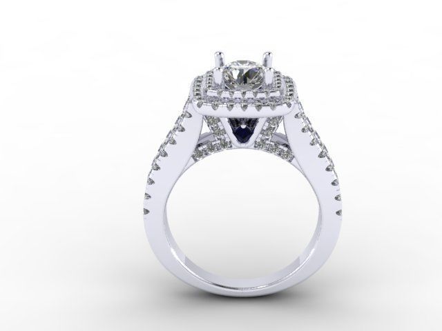 engagement ring diamant runder hochzeit schmuck ringe 3D print model - Mito3D