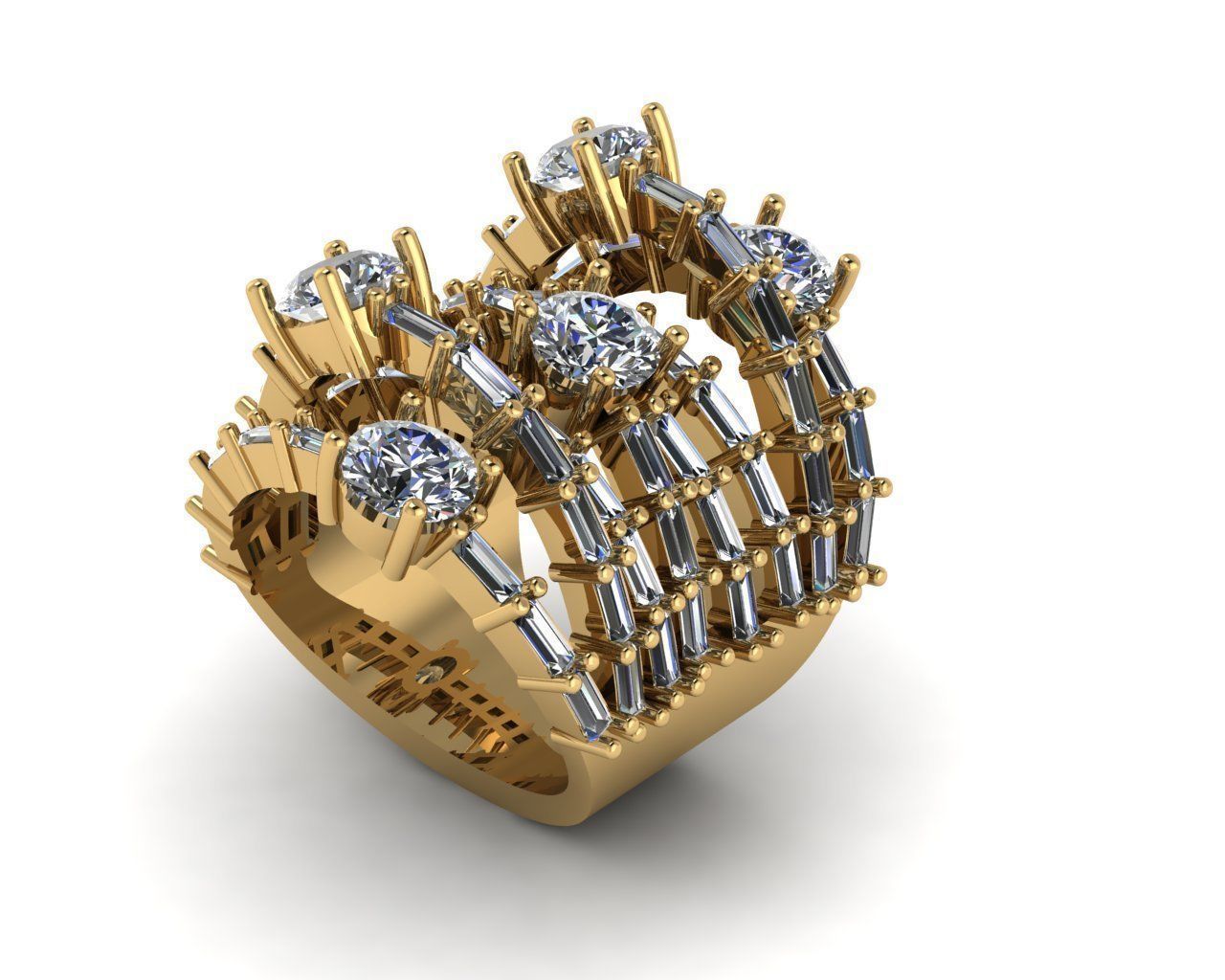 engagement diamond ring diamod engagment jewellery jewel stone fashion jewelry rings 3D print model - Mito3D
