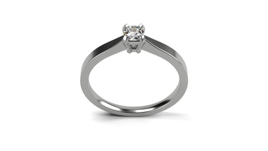 anel de noivado jóias o engajamento anéis solitaire casamento diamante ouro 3d print model - Mito3D