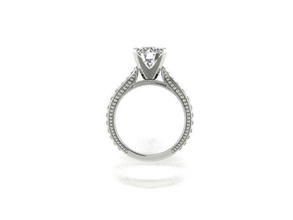 engagement ring solitare jewelry gold jewel gem luxury platinum diamond fashion rings 3d print model - Mito3D
