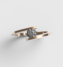 engagement ring wedding jewelry elegant luxury platinum forever printable diamond gem rings 3d print model - Mito3D