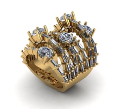 nişan elmas yüzük mücevher taş moda takı yüzükler 3d print model - Mito3D