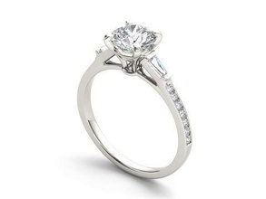 anello di fidanzamento -2 gioielli 3dmodel 3dfiles cadfiles cadmodel fashionring weddingring weddingband diamante diamondring a commessa anelli 3d print model - Mito3D