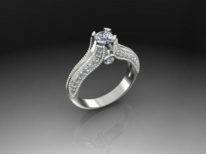 Engagement Ring 196 Schmuck Luxus Sterling Silber Gold druckbar Juwel Diamant Hochzeit Mode Schönheit Solitär drucken Armbänder Anhänger Ringe 3d print model - Mito3D