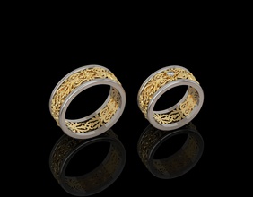 compromiso anillo 001 oro plata libra esterlina platino gemas diamante brillantes rubí zafiro Esmeralda topacio lujo Moda diseño joyería joya belleza blanco 3d anillos 3d print model - Mito3D
