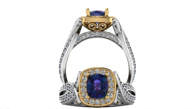 anillo de compromiso 001 la joyería joya jewells el diamante cnc oro plata colgante 3dprint imprimible princesa corte platino engagementring gem príncipe ruby los diamantes anillos 3d print model - Mito3D