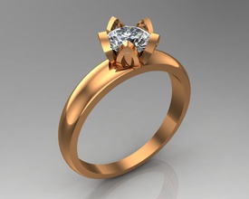 Verlobungsring 01 Schmuck ring gold Silber bedruckbar ist engagement Diamant-ring gem genial Mode-Schönheit Saphir sterling Ringe 3d print model - Mito3D