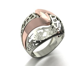 compromiso anillo 1 oro plata joyería Moda imprimible libra esterlina impresión joya anillos 3d print model - Mito3D