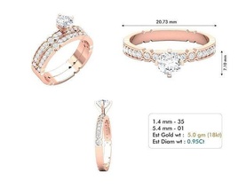 compromiso anillo 12 joyería joya precioso lujo platino pulsera brillante elegante Moda accesorio oro anillos 3d print model - Mito3D