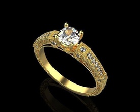 compromiso anillo 141 diamante oro plata imprimible enganchar joyería joya Boda Moda belleza zafiro vestir Esmeralda anillos lujo brillante 3d print model - Mito3D