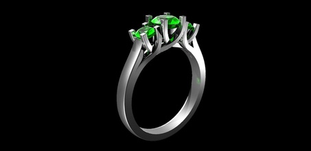 engagement ring 18073 jewelry diamond jewellery gem gems rings gold printable print 3d jewel brilliant 3d print model - Mito3D