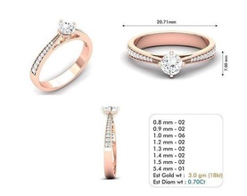 noivado anel 18 joalheria precioso platina gema luxo romance brilhando pulseira elegante moda prata imprimível argolas 3d print model - Mito3D