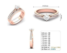 compromiso anillo 19 joyería joya precioso platino lujo brillante pulsera romance elegante Moda oro plata imprimible diamante anillos 3d print model - Mito3D