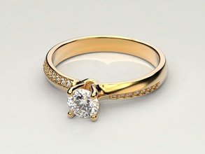 anillo de compromiso 19 la joyería mujer impresión 3dprinted imprimible diseño joya oro moda printabl otros creación prototipos plata boda diamant los anillos 3d print model - Mito3D
