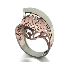 Engagement Ring 2 Schmuck Gold Silber Sterling druckbar Hochzeit Mode Ringe 3d print model - Mito3D