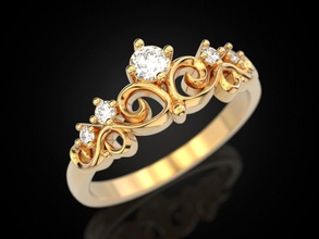anillo de compromiso 22 la joyería impresión 3dprinted imprimible los anillos diseño joya oro moda printabl otros creación prototipos plata boda 3d print model - Mito3D