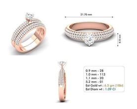 compromiso anillo 22 joyería joya precioso platino pulsera lujo Moda brillante elegante accesorio oro plata anillos 3d print model - Mito3D
