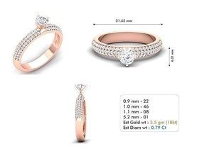 compromiso anillo 23 joyería joya precioso platino lujo Moda brillante accesorio elegante pulsera oro plata imprimible anillos 3d print model - Mito3D