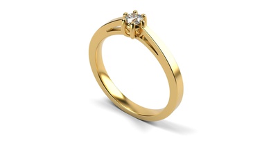 anel de noivado 23 todos os tamanhos o engajamento solitaire jóias gem ouro anéis 3d print model - Mito3D