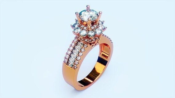 Fidanzamento squillare 25 gioiello gioielleria stampabile stampa oro argento platino diamante gemma anelli lusso nozze brillante moda design 3d print model - Mito3D