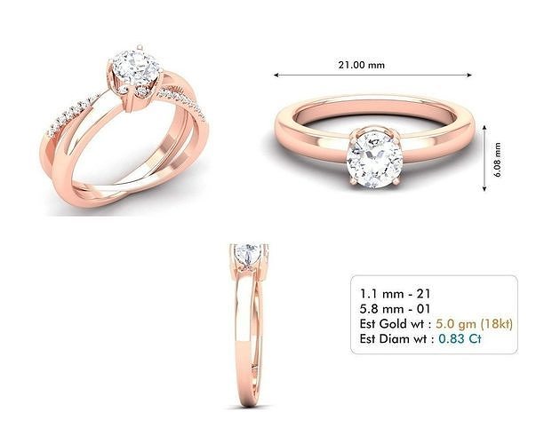 engagement bague 29 bijoux précieux platine luxe mode élégant brillant gemme bracelet or argent anneaux 3D print model - Mito3D