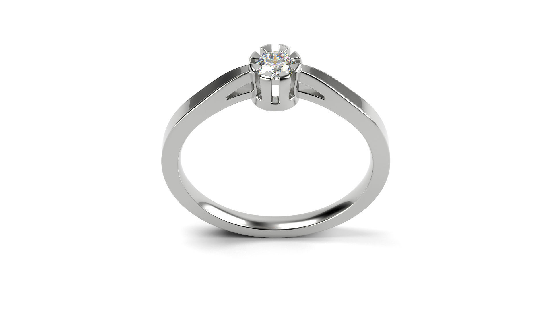 bague de fiançailles 29 toutes les tailles l'engagement anneaux l'anneau solitaire bijoux or mariage 3D print model - Mito3D