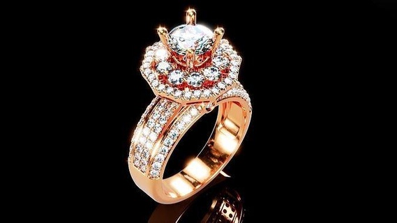 engagement ring 3 jewelry precious luxury gem gold platinum shining printable rings diamond jewel jewellery fashion design silver 3d print model - Mito3D