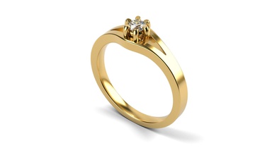 engagement ring 35 in allen Größen Schmuck Ringe solitaire diamond gold 3d print model - Mito3D