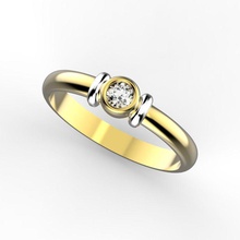 Verlobungsring 3 mm Diamant Schmuck ring Ringe diamond Hochzeit engagement gold Edelsteine gem Diamanten Juwel kostbar genial 3d print model - Mito3D