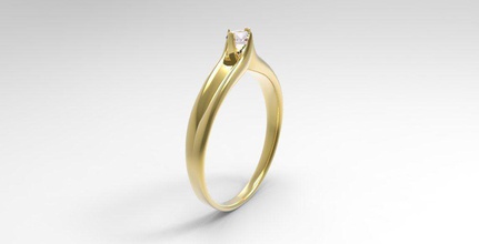 engagement ring 3d model jewelry jewel wedding gold gem ladies precious fashion diamond rings 3d print model - Mito3D