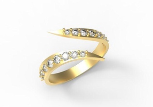 engagement bague 3d impression mode bijoux précieux brillant mariage gemme or luxe platine argent doigt diamant imprimable vintag bracelet anneaux 3d print model - Mito3D