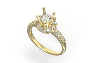 engagement ring 3dm stl obj 3d print model r013 rings jewel printable brilliant diamond sterling white fashion jewelry gold beauty brillant diamant ribbon 3d print model - Mito3D