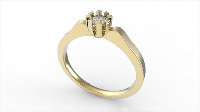 engagement ring 40 in allen Größen Schmuck solitaire Ringe Hochzeit Edelstein 3d print model - Mito3D