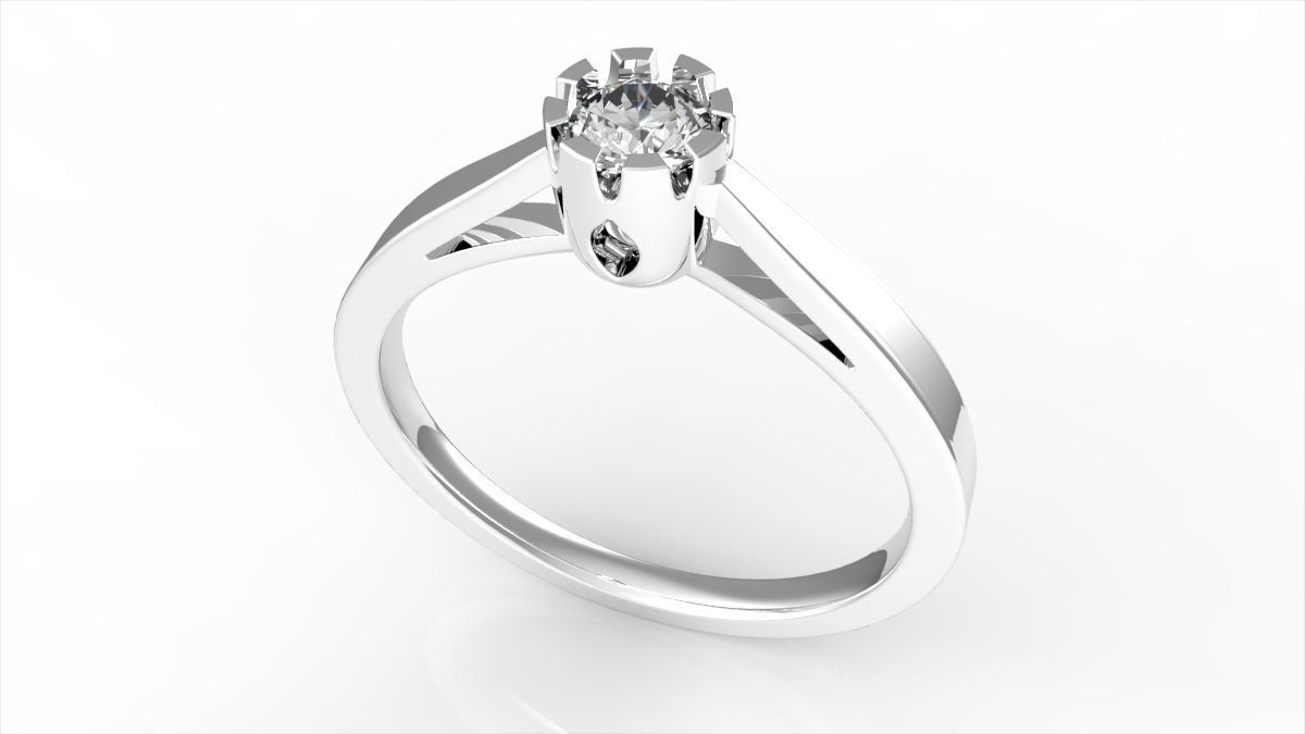 engagement ring 42 all sizes jewelry rings solitaire jewellery wedding diamond 3D print model - Mito3D